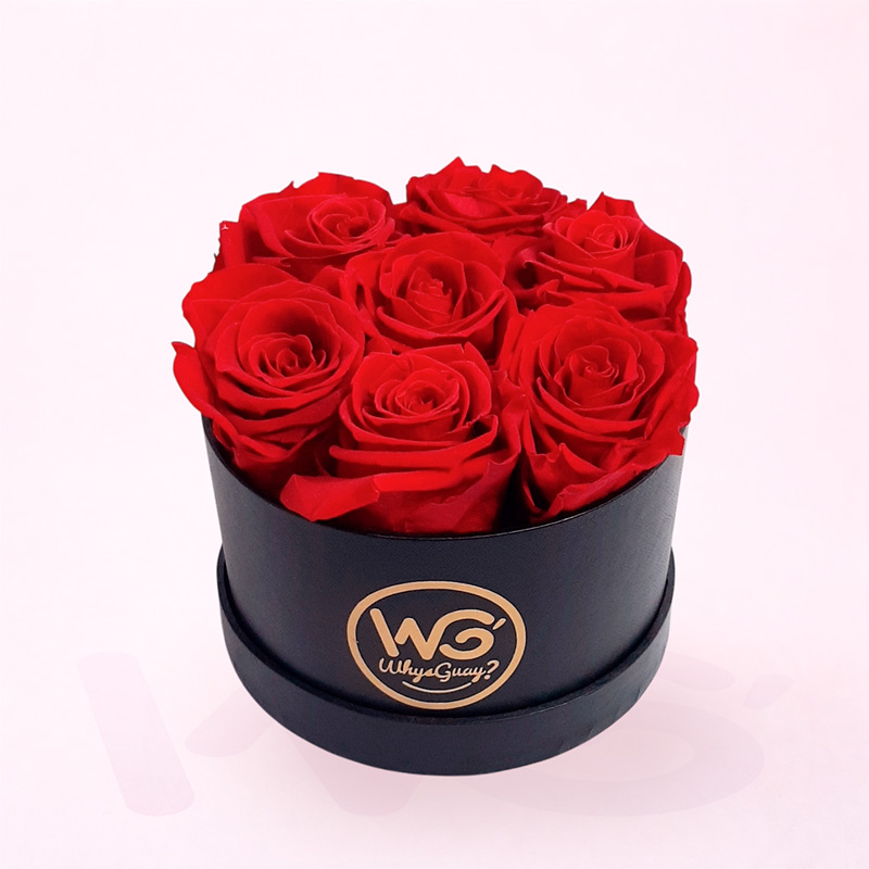 Caja de Rosas Rojas Preservadas