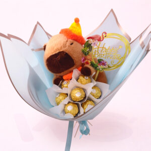 CapyBirthday Bouquet | Ramo de Cumpleaños con Peluche